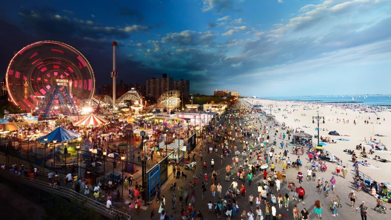 Explorer Coney Island pendant son stage aux USA