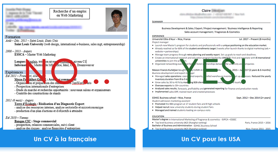 Les étapes pour rédiger un CV et une lettre de motivation pour un stage aux USA